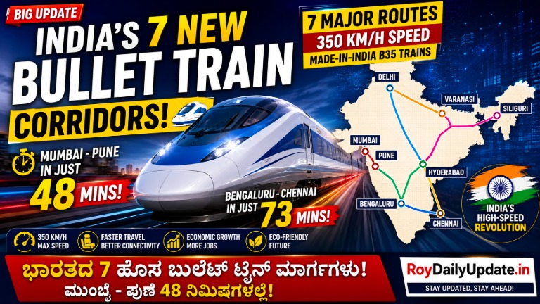 India's 7 new bullet train