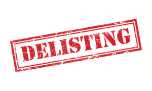 Delisting