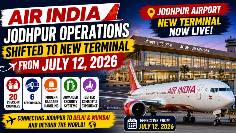 Air India Shifts Jodhpur Operations to New Terminal from July 12