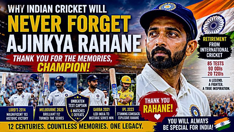 Ajinkya Rahane Announces Retirement