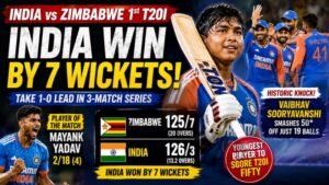 India Beat Zimbabwe by 7 Wickets in 1st T20I: 15-Year-Old