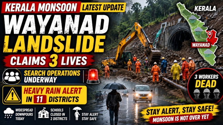Kerala Monsoon Update Wayanad Landslide Claims 3 Lives