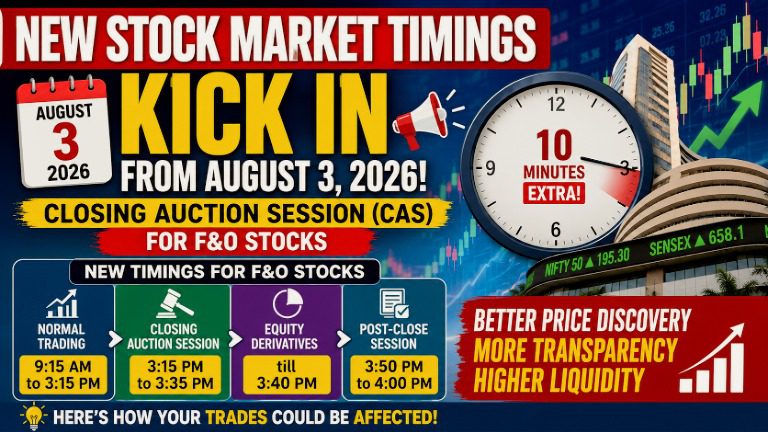 New Stock Market Timings from August 3 Explained