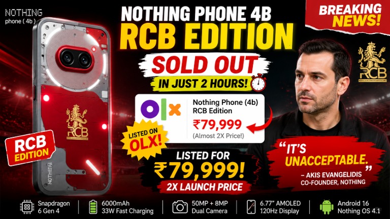 Nothing Phone 4B RCB Edition Resold at Double Price