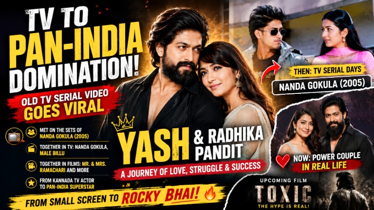 TV to Pan-India Domination Fans Rediscover Yash and Radhika Pandit