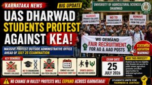 UAS Dharwad Students Protest Against KEA