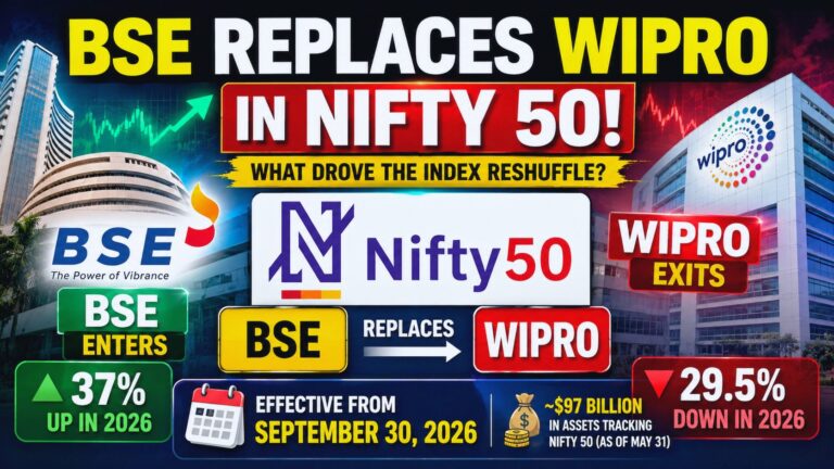 BSE Replaces Wipro in Nifty 50 From September 30