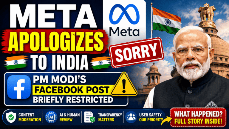 Meta Apologizes to Indian Government After Temporary Restriction on PM Modi's Facebook Post