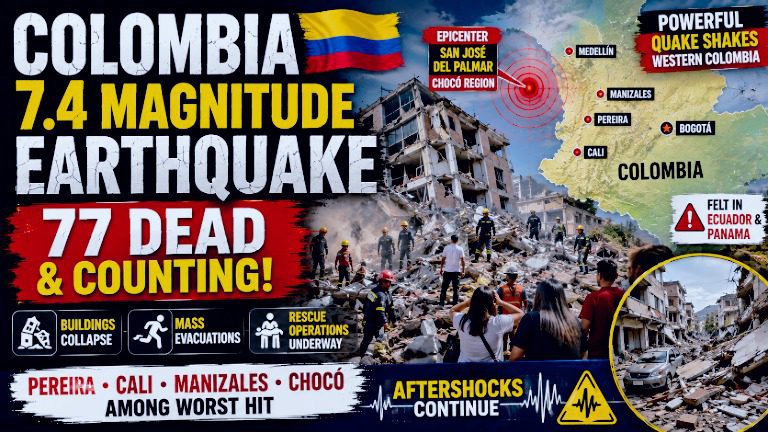 Colombia Earthquake: 7.4-Magnitude Quake Kills 77