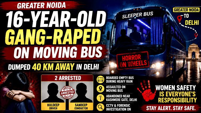 Greater Noida Bus Rape Case: 16-Year-Old Allegedly Gang-Raped in Moving Sleeper Bus, 2 Arrested