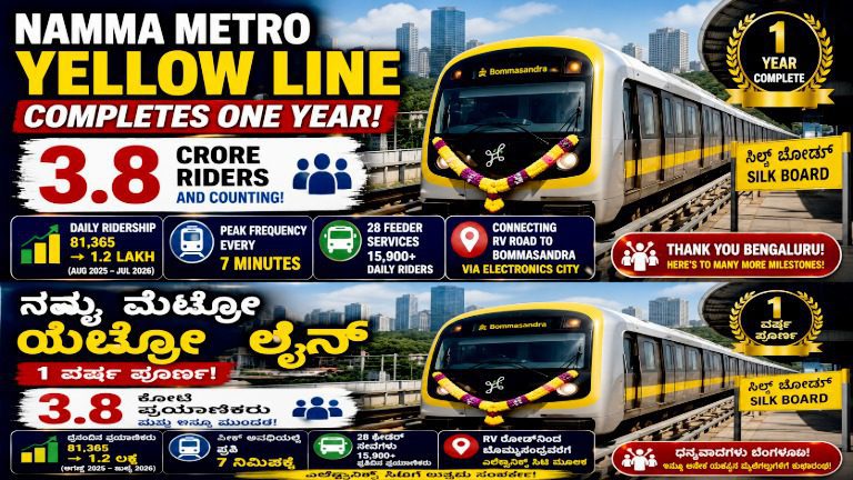 Namma Metro Yellow Line Completes One Year