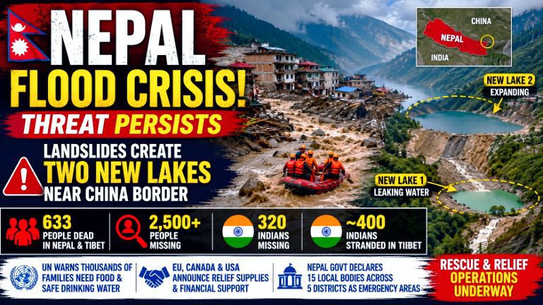 Nepal Flood Crisis: Two New Lakes Form Near China Border, 633 Dead and 2,500 Missing