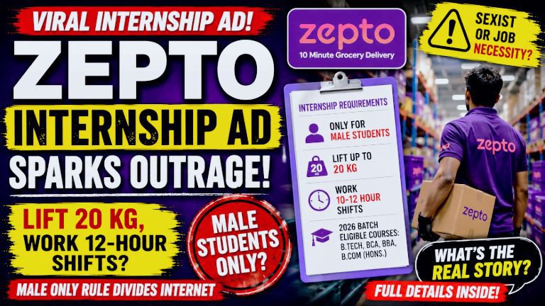 ‘Lift 20 kg, Work 12-Hour Shifts’: Viral Zepto Internship Ad Sparks Gender Bias Debate