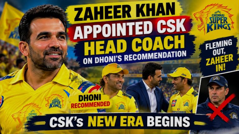 Zaheer Khan Appointed CSK Head Coach on MS Dhoni