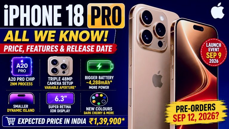 iPhone 18 Pro Price, Features, Release Date in India